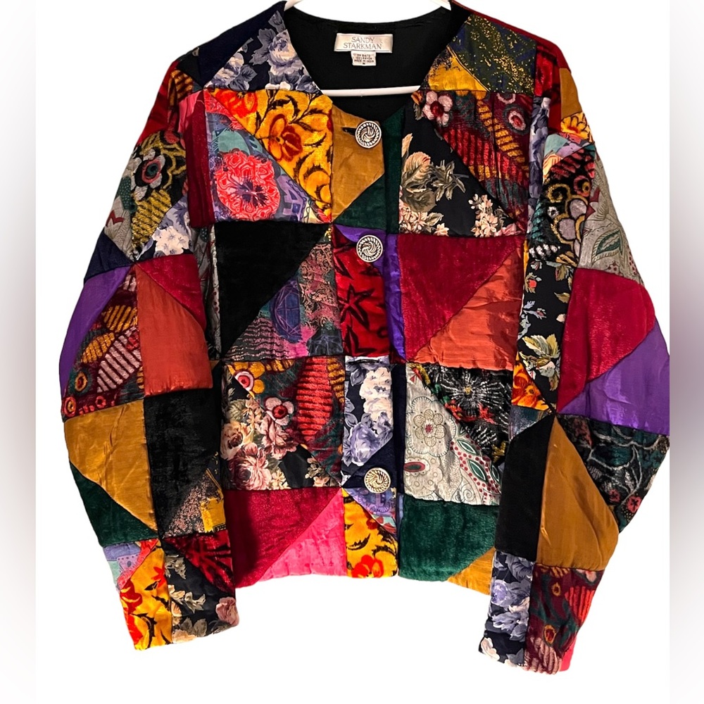 Sandy Starkman • Vintage Velvet patch bomber